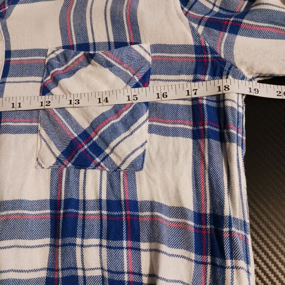 Rails Hunter Plaid Button-up Shirt Women's M Long-sleeve‎ White/Blue/Raspberry - Picture 11 of 12